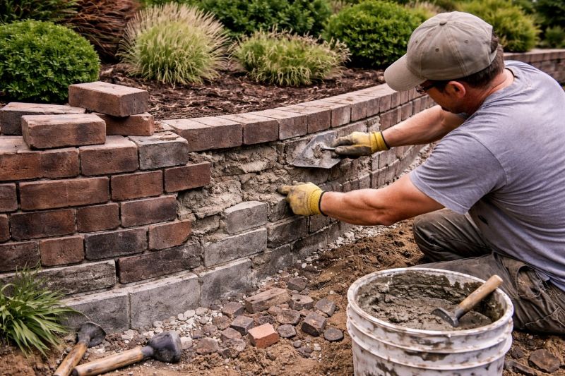 Brick Retaining Wall Repair in Port Charlotte, FL